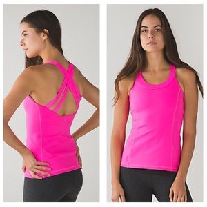 2/$50 RARE LULULEMON Raspberry Glo Enhearten Tank